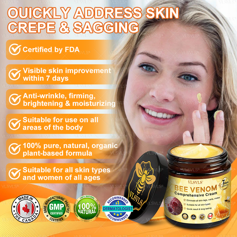 VLSVLS® Bee Venom Comprehensive Cream ✨LAST DAY 80% OFF (Sagging Skin, Fine Lines, Loss of Firmness, Flat Bust, Drooping Hips, and More)