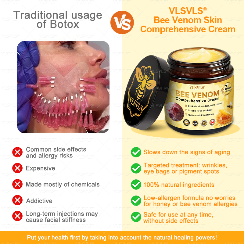 VLSVLS® Bee Venom Comprehensive Cream ✨LAST DAY 80% OFF (Sagging Skin, Fine Lines, Loss of Firmness, Flat Bust, Drooping Hips, and More)